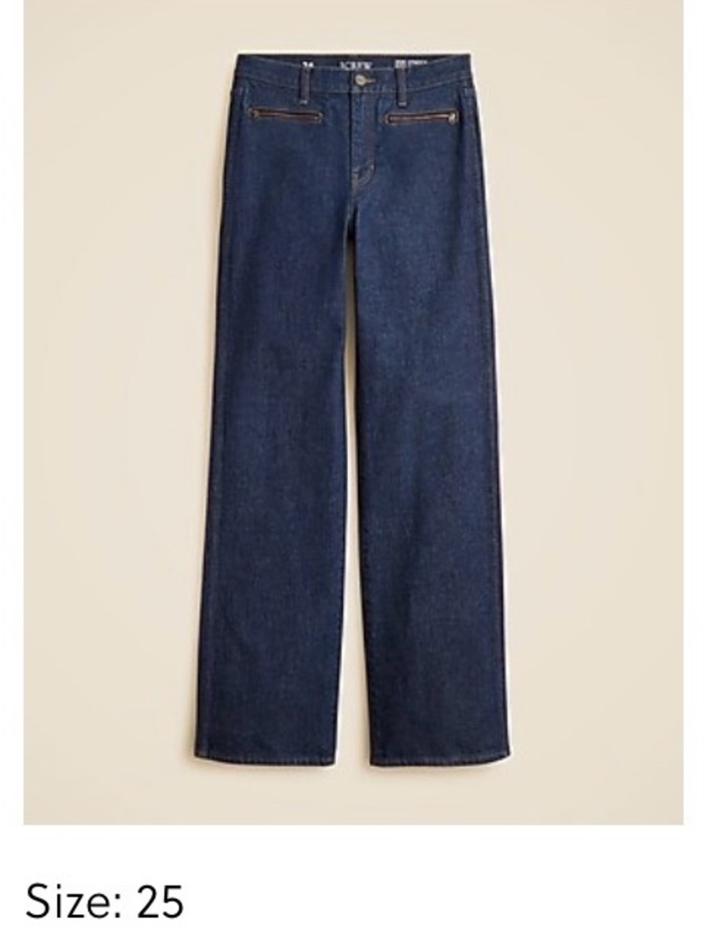 J. Crew Wide-Leg Jeans in Dark Blue Denim